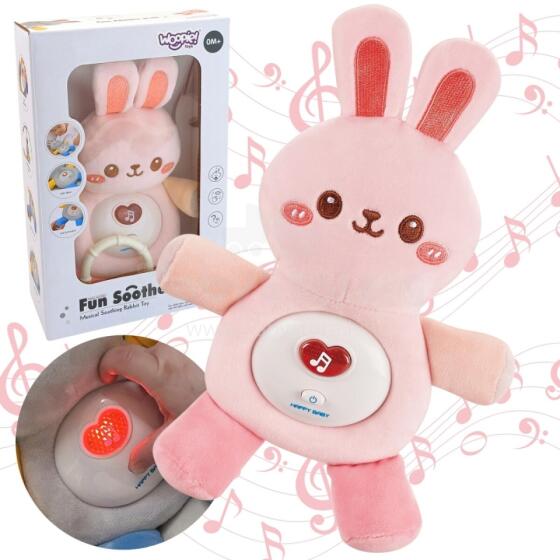 WOOPIE BABY интерактивная мягкая игрушка для младенцев со светом и звуком кролик-спящий розовый