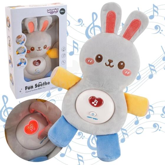 WOOPIE BABY интерактивная мягкая игрушка для младенцев со светом и звуком кролик-спящий синий