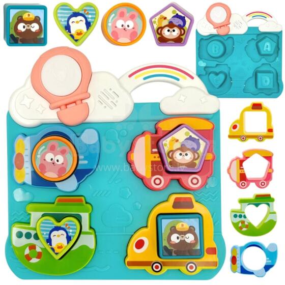 WOOPIE BABY Interactive Puzzle Match Vehicles and Animals Blue