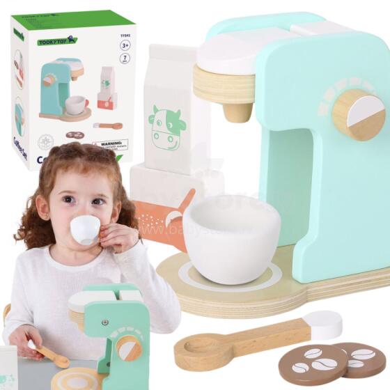 TOOKY TOY koka kafijas automātu komplekts bērniem 7 gab.
