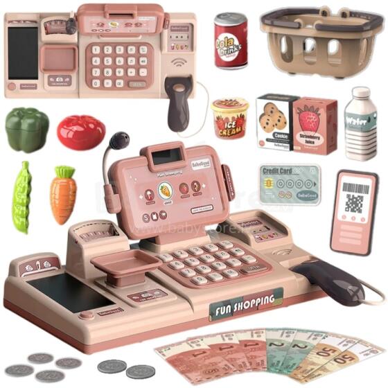 WOOPIE Kids Cash Register Scanner Scale Microphone + 25 Accs.