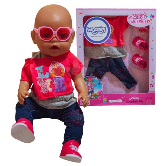 WOOPIE Fashion Doll Clothes LOVE Glasses Shoes 43-46 cm
