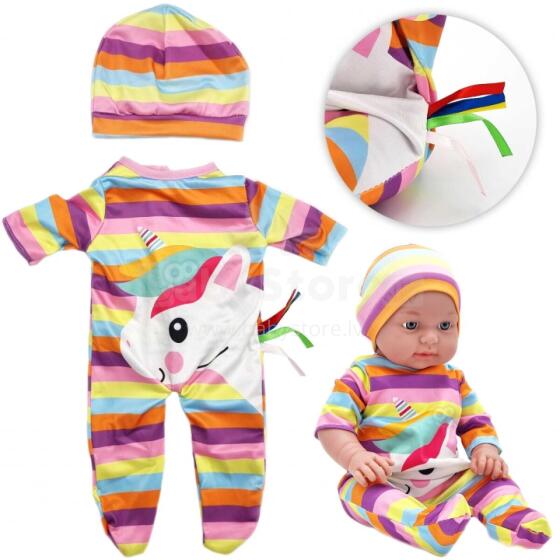 WOOPIE ROYAL Doll Clothes Set Romper Bodysuit Unicorn Hat 43-46 cm
