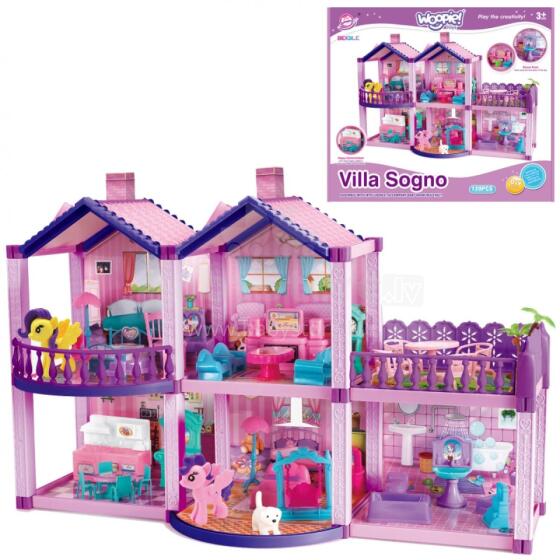 Кукольный домик пони WOOPIE PONY FANTASY VILLA 120 шт.