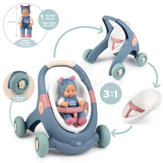 SMOBY Little Walker Pusher 3in1 Детская коляска + кукла