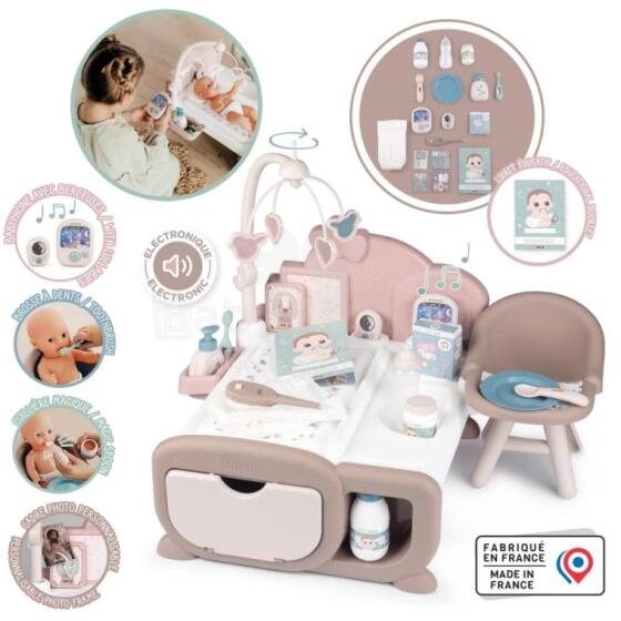 SMOBY Baby Nurse Электронный большой уголок няни для кукол 19 аксессуаров