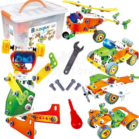 WOOPIE Construction Bricks Set Vehicles STEM 163 pcs.