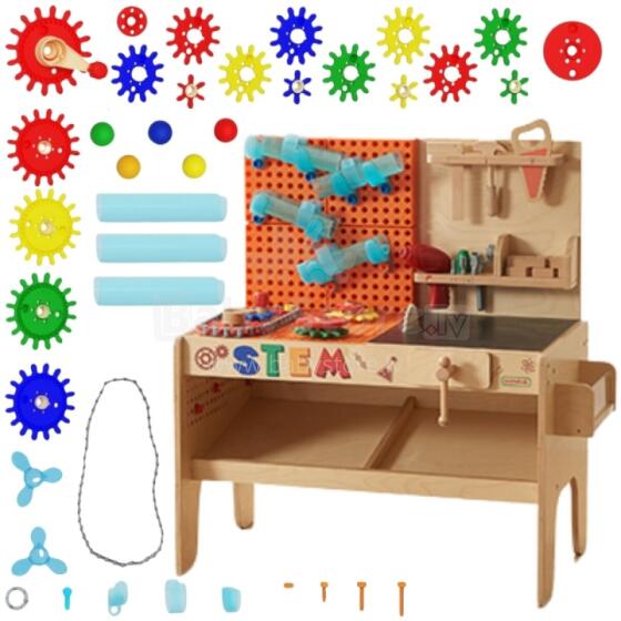 MASTERKIDZ Wooden Workshop XXL Montessori STEM with Tools + Accessories