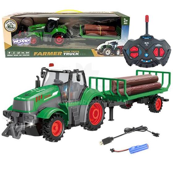 WOOPIE RC трактор с прицепом на дистанционном управлении - масштаб 1:24