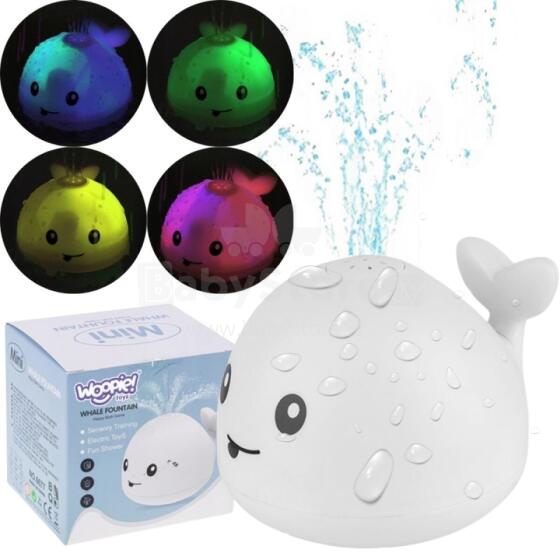 WOOPIE BABY Bath Toy Whale Squirting Water Fountain LED
