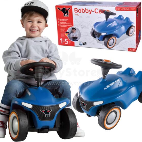 LIELA zila Bobby automašīna Neo zila braucamā automašīna