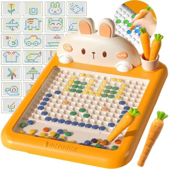 WOOPIE magnētiskā Montessori tāfele ar magnētu zīmēšanai - truša un burkāna