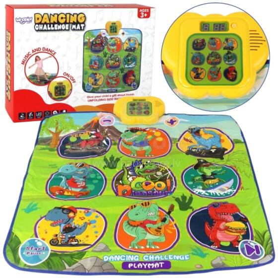 WOOPIE muzikālais paklājiņš Dinozauru arkādes deju spēle