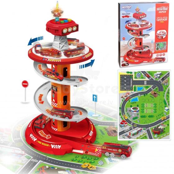 WOOPIE Spiral Track Car Garage 3 pcs.