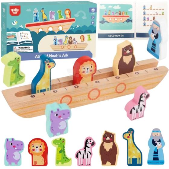TOOKY TOY Деревянный пазл для детей Ной и животные
