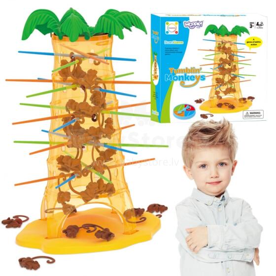 Woopie Falling Monkeys Art.248574 Krītošo pērtiķu arkādes spēle 3+