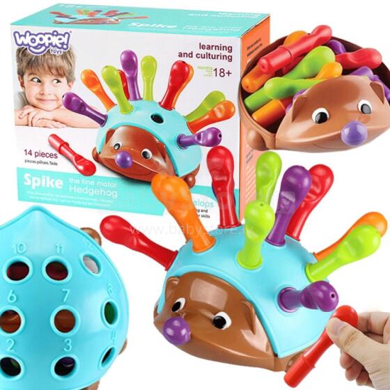WOOPIE Hedgehog Sorter Монтессори-игра для изучения цифр и цветов 4 в 1