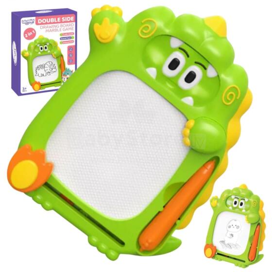 WOOPIE Znikopy Magnetic Board 2in1 Arcade Game Pinball Flipper Green