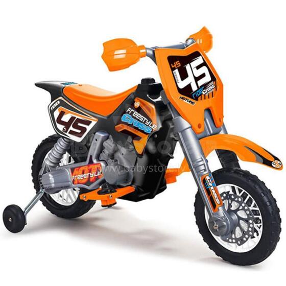 FEBER oranžs 6 V akumulatora krosa motocikls bērniem