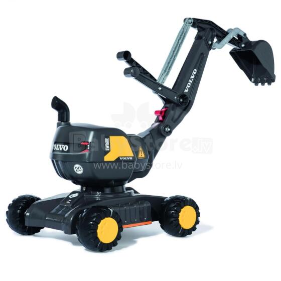 Rolly Toys Volvo rollyDigger Self-Propelled Excavator - Rotating Ride-on Black