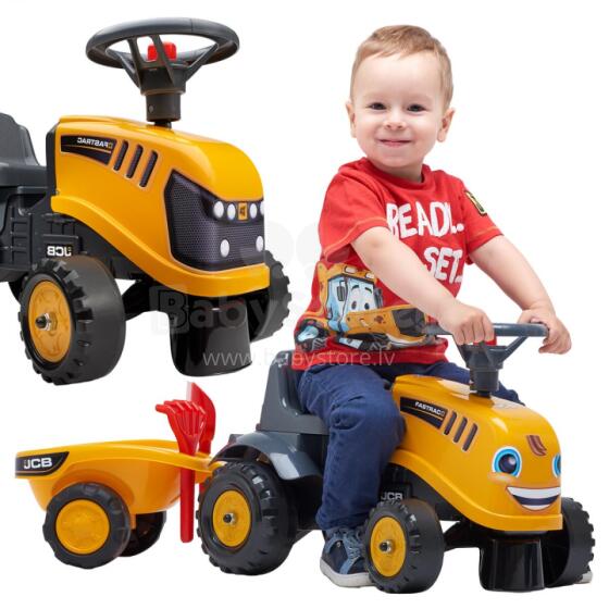 FALK JCB Orange Tractor with Trailer from 1 year