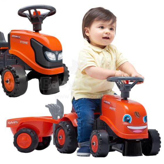 Трактор FALK Kubota Orange с прицепом + аксессуары от 1 года