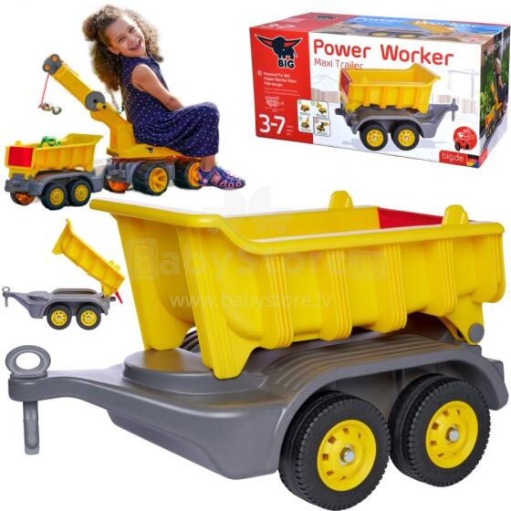 BIG Ride-on Trailer Power Worker Maxi pārvietojamā platforma