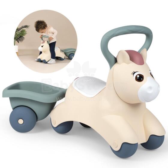 SMOBY Little First Ride-On Pony with Trailer