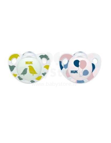 Nuk Orthodontic Trendline Art.SU61  Cиликоновая пустышка  (0-6 мес.)2 шт