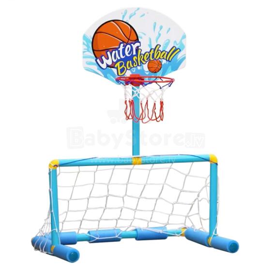 WOOPIE Ūdens basketbola komplekts 2in1 futbola vārti + bumbas + pumpis