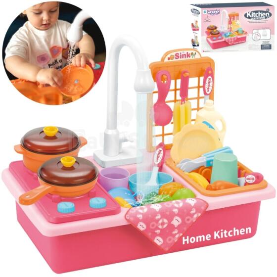 WOOPIE 2in1 Kitchen Sink for Kids Pink