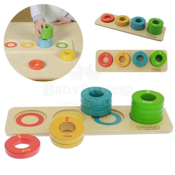 MASTERKIDZ Game Learning Counting Colors Sizes Montessori Puzzle