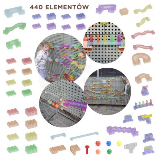 MASTERKIDZ konstruktora komplekts ar bumbu trasi, STEM dēlis, 440 detaļas