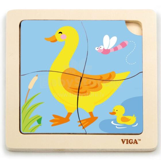 VIGA Handy Wooden Puzzle Duck