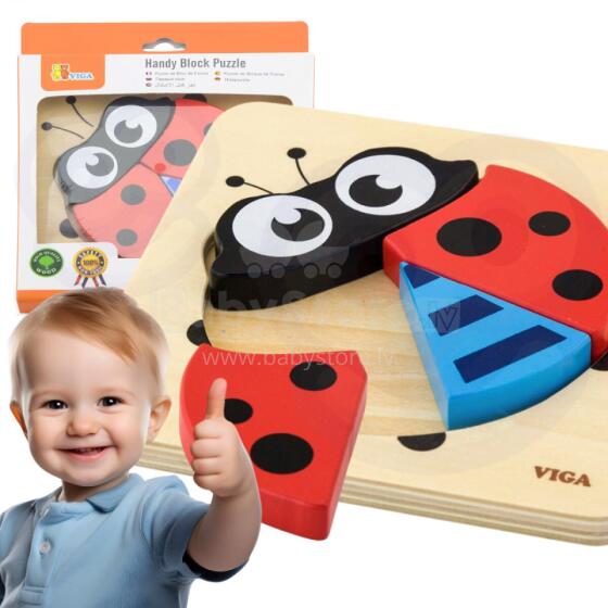 VIGA Baby's First Wooden Puzzle "Божья коровка"