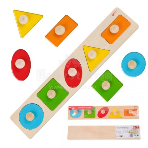 CLASSIC WORLD MONTESSORI Пазл для детей Изучаем формы Фигуры Цвета 7 шт.