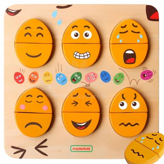 MASTERKIDZ Emociju mācību tāfele Koka olas Kas par humoru? Montessori