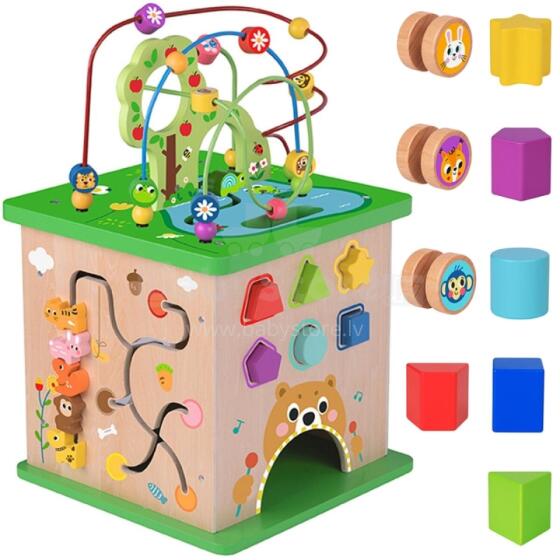 TOOKY TOY Izglītojošais Kubu Šķirotājs Labirints Savijas Dzīvnieki