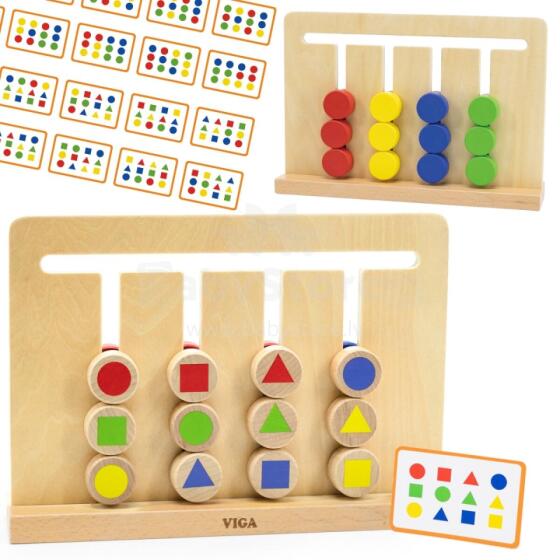 VIGA loģikas spēle "Atveido krāsas un formas" Montessori stilā