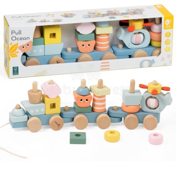 CLASSIC WORLD Montessori Ocean Train Wooden Puzzle