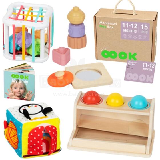TOOKY TOY Box XXL Монтессори образовательный набор 5 в 1 сенсорный 11-12 месяцев