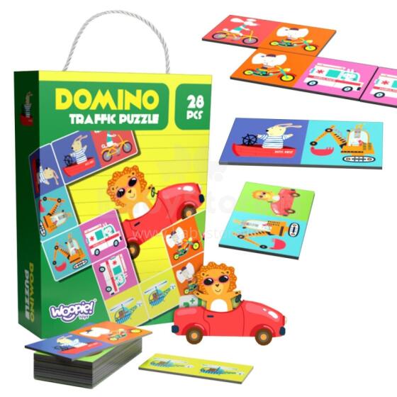WOOPIE Educational Game Transport Animals Puzzle Domino Montessori