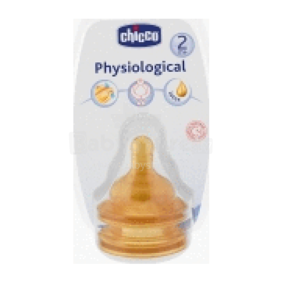 Chicco Art.81621.00  Lateksa knupītis, vidēja plūsma, 2m+ (2 gab.)