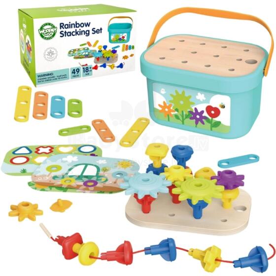 WOOPIE GREEN Construction BOX Motor Montessori 12in1 FSC