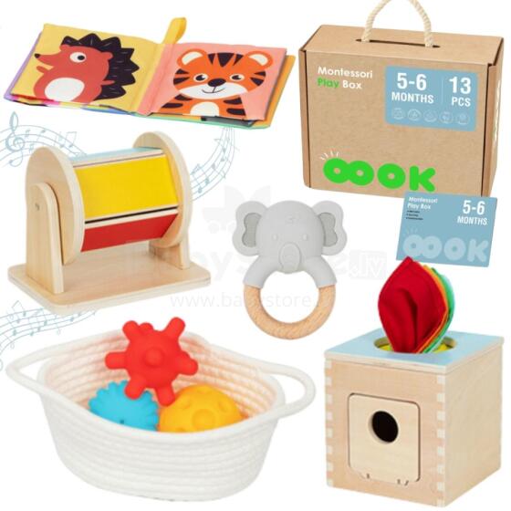 TOOKY TOY Box XXL Montessori Educational 6in1 Sensory Box5-6 Months