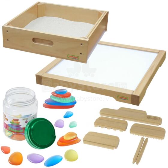 MASTERKIDZ Sensory Frame - LED Panel + Sand Play Accessories Set