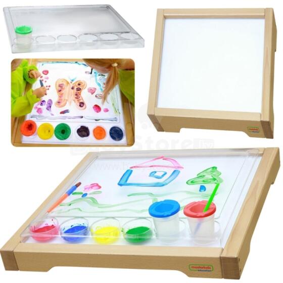 MASTERKIDZ Sensory Frame - LED Panel + Transparent Painting Tray
