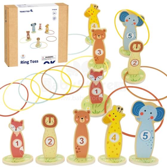 TOOKY TOY Koka prasmju spēles stīpas "Met mērķī" 15 gab.