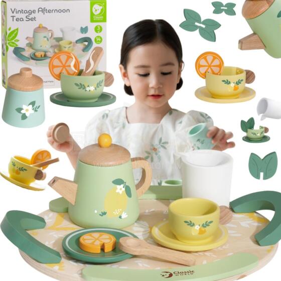 CLASSIC WORLD Wooden Tea Set 14 pcs.