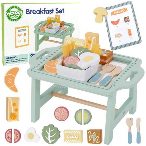 WOOPIE GREEN Breakfast Set and Restaurant - Ordering Game with Tray and Accessories